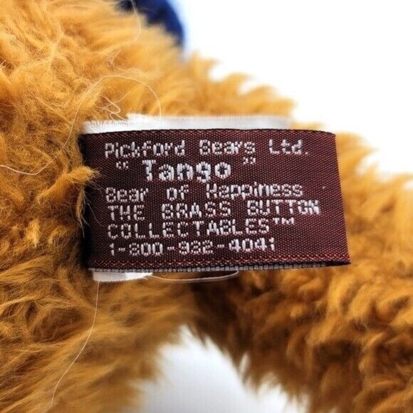 2/$15 Pickford Bears Tango Sailor Bear Plush Brown 12" Knit Anchor Sweater VTG - Picture 9 of 10